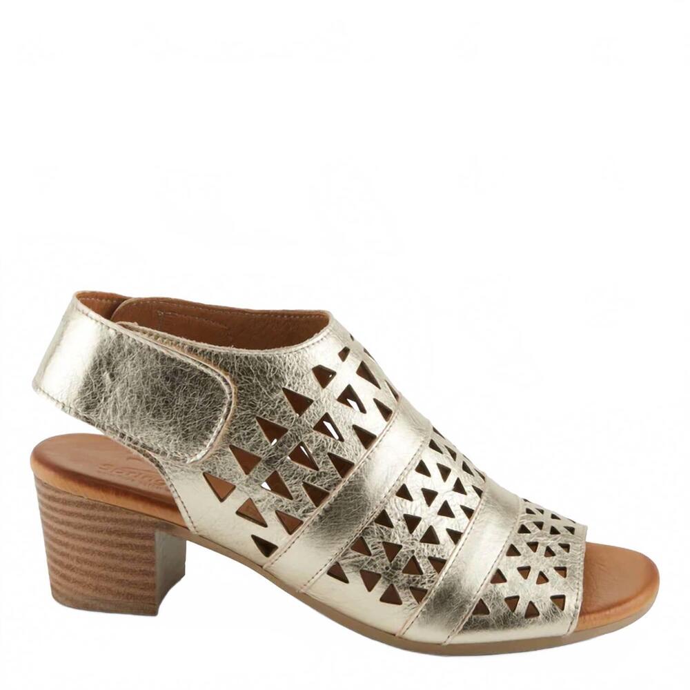 NEW SPRING STEP SHOES women's dorotha leather sandal in gold